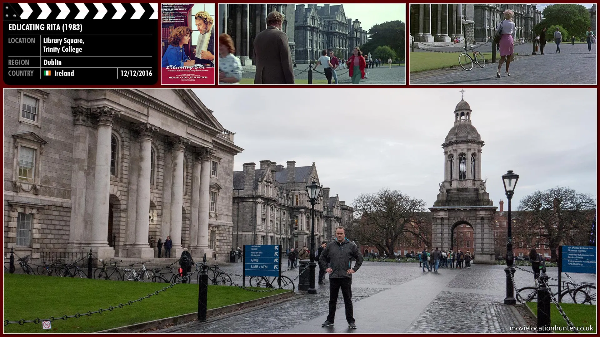 Filming location photo, shot in Ireland, for Educating Rita (1983). Scene description: Rita (Julie Walters) is a full-time hairdresser who enrols with the Open University and is assigned Frank as her tutor.